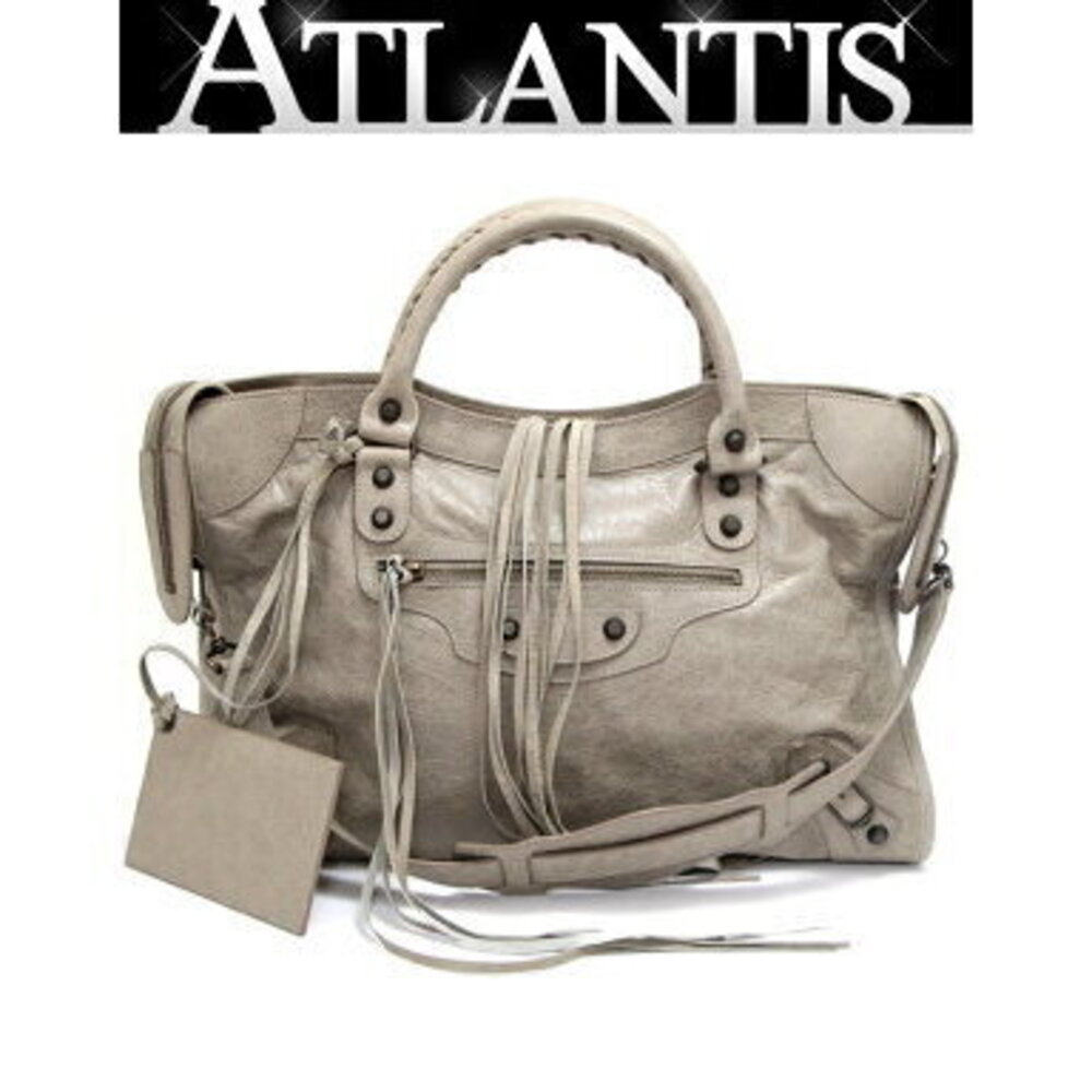 Balenciaga City Bag Handbag Leather Gray